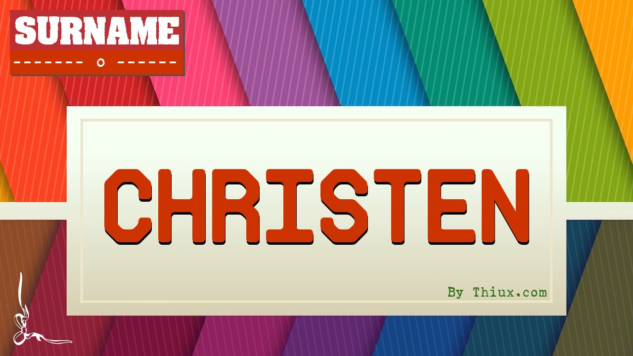 Image for Christen : Surname
