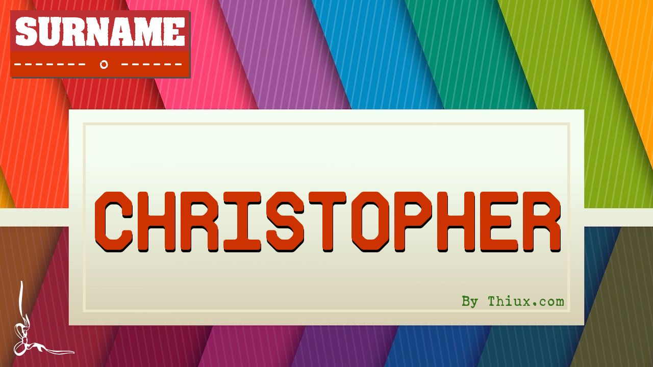 Image for Christopher : Surname