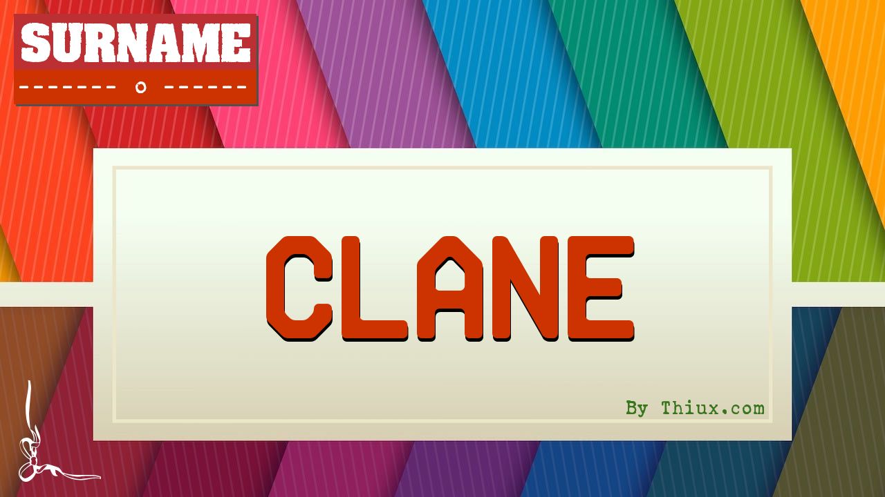 Image for Clane : Surname